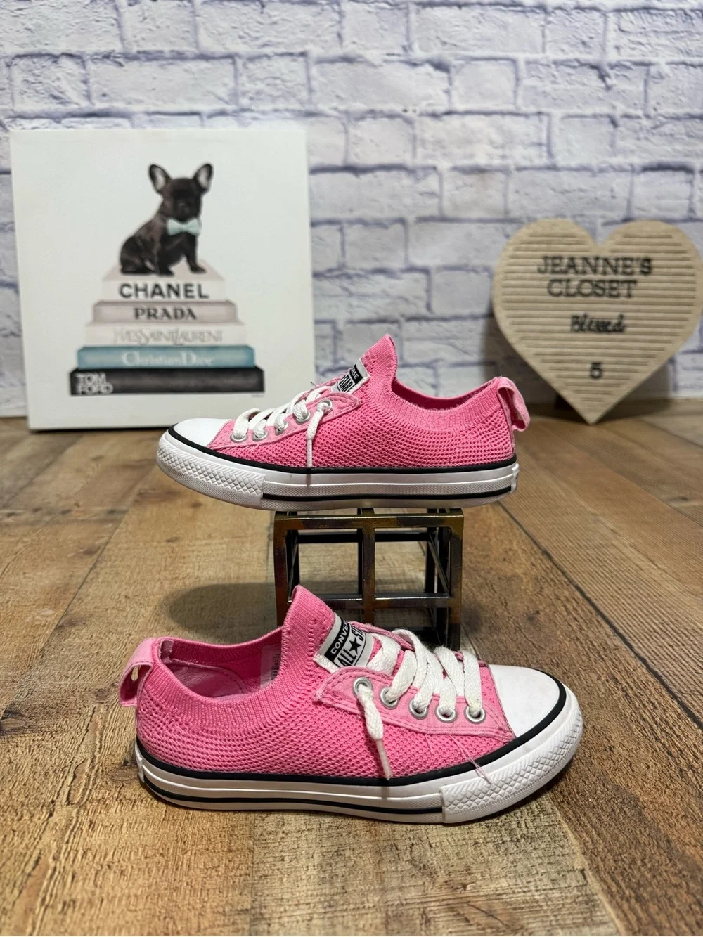 Converse Chuck‎ Taylor All Star Big Kid Girls' Knit Slip-On Shoes size 12